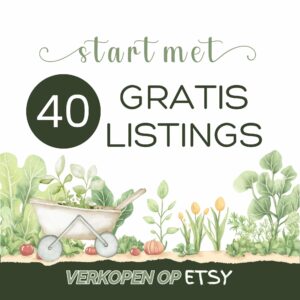 start met 40 gratis listings op etsy