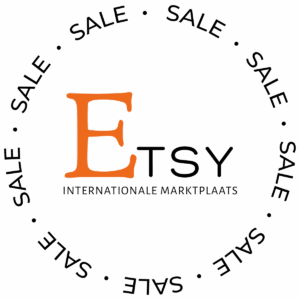 etsy zelfgemaakt logo met een oranje e